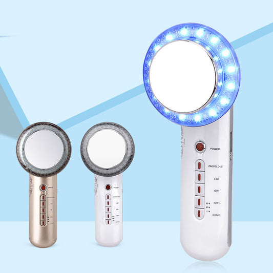 Six-In-One Beauty Instrument Ems Ion Ultrasonic Led Color Light Clean Skin Care Beauty Instrument